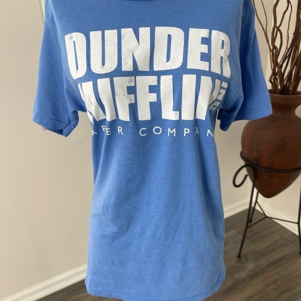 Dunder Mifflin The Office Unisex Blue Small T Shirt 100% Cotton